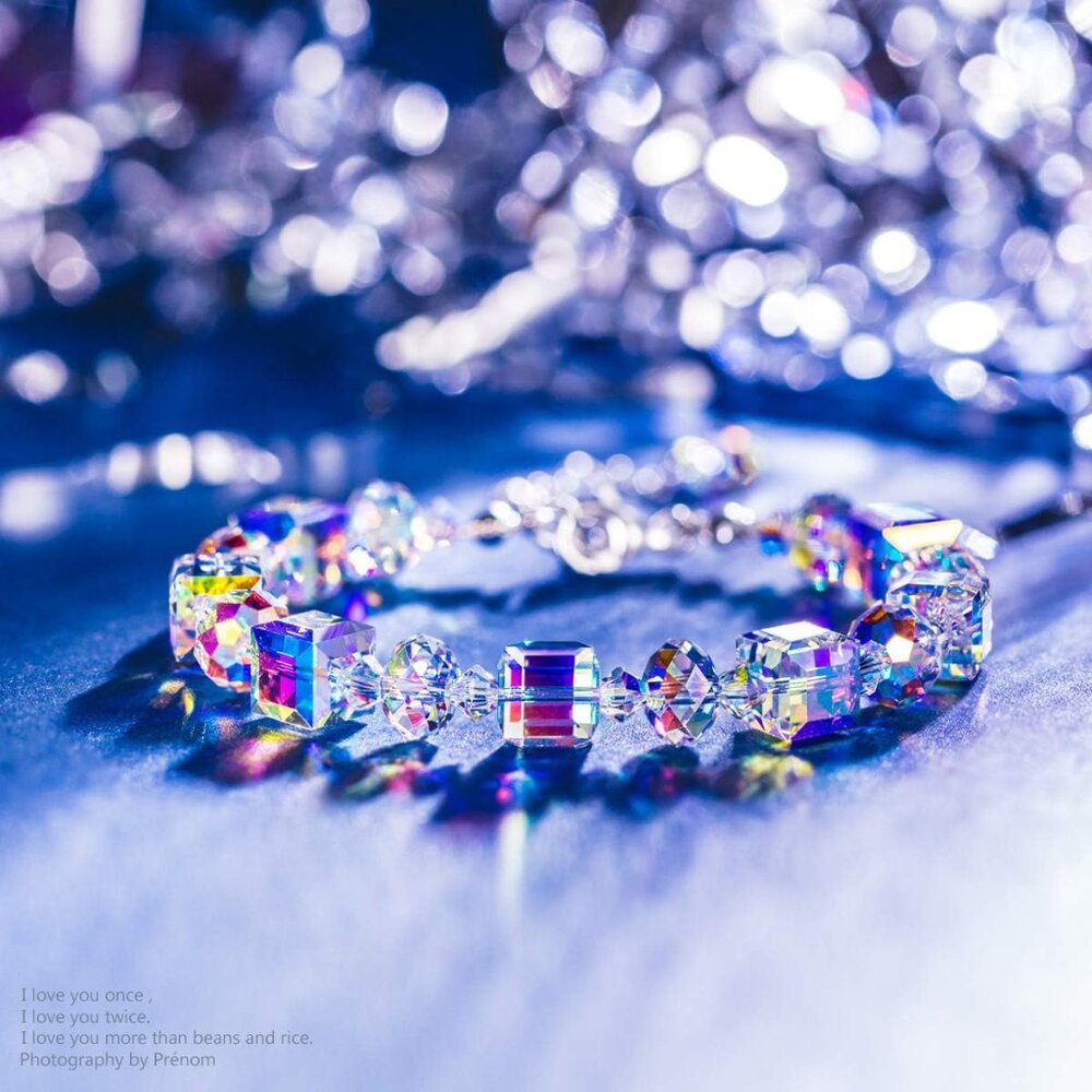 Women's Multi colour Sterling Silver Crystals Extension Packaged Bracelet - Picture 3 of 6
